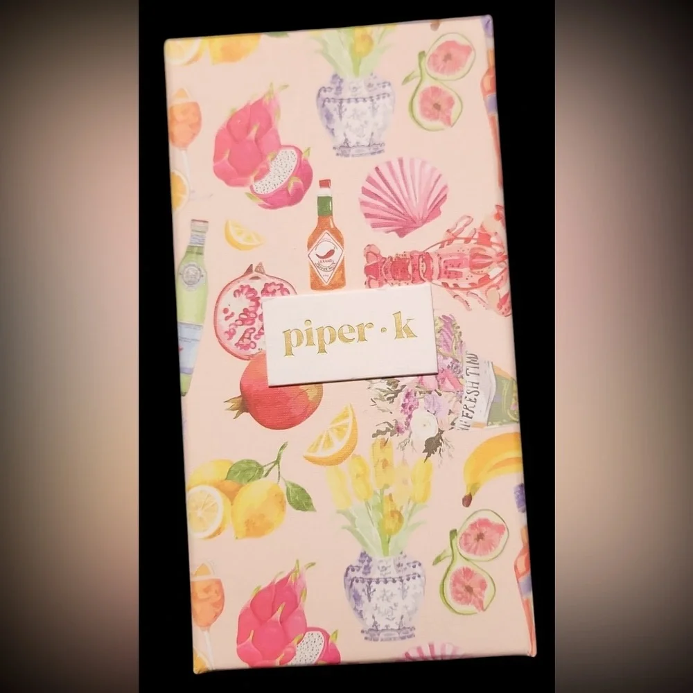 PIPER K Retro Style Motel Hotel Key La Dolce Vida Citrus Keychain Bag Charm NWT